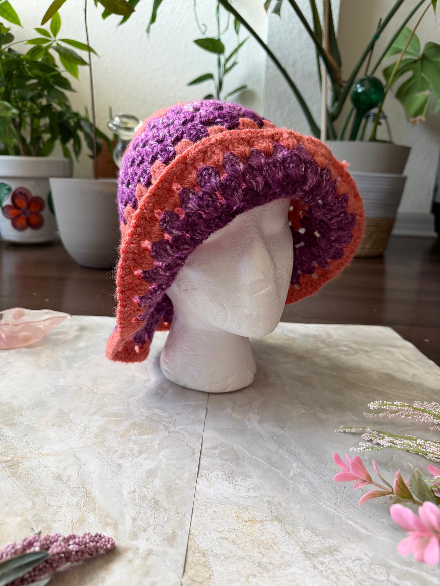 Crochet Bucket Hat- Granny Stitch