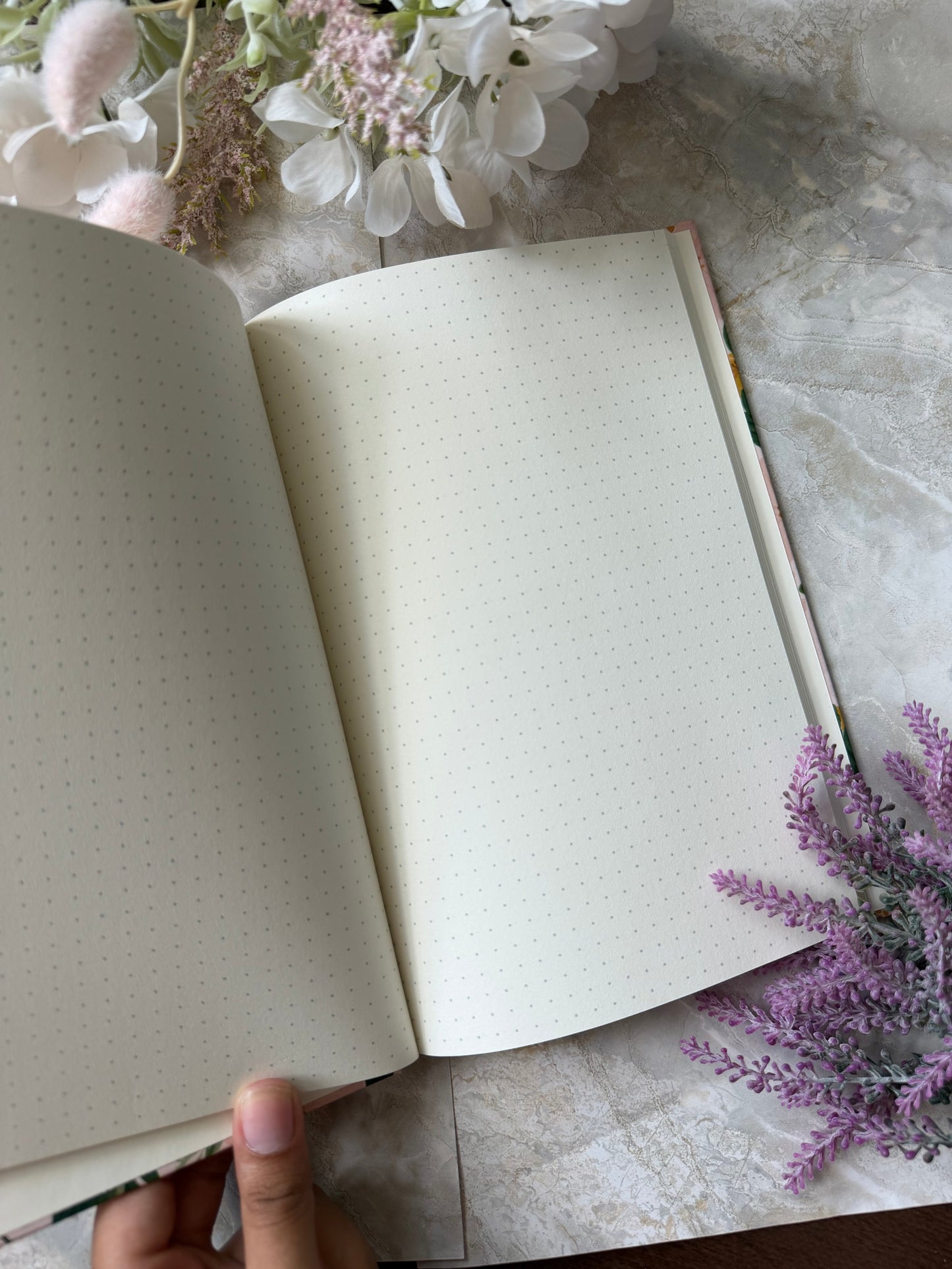 Floral Dotted Journal: 120 Page Dot Grid Notebook