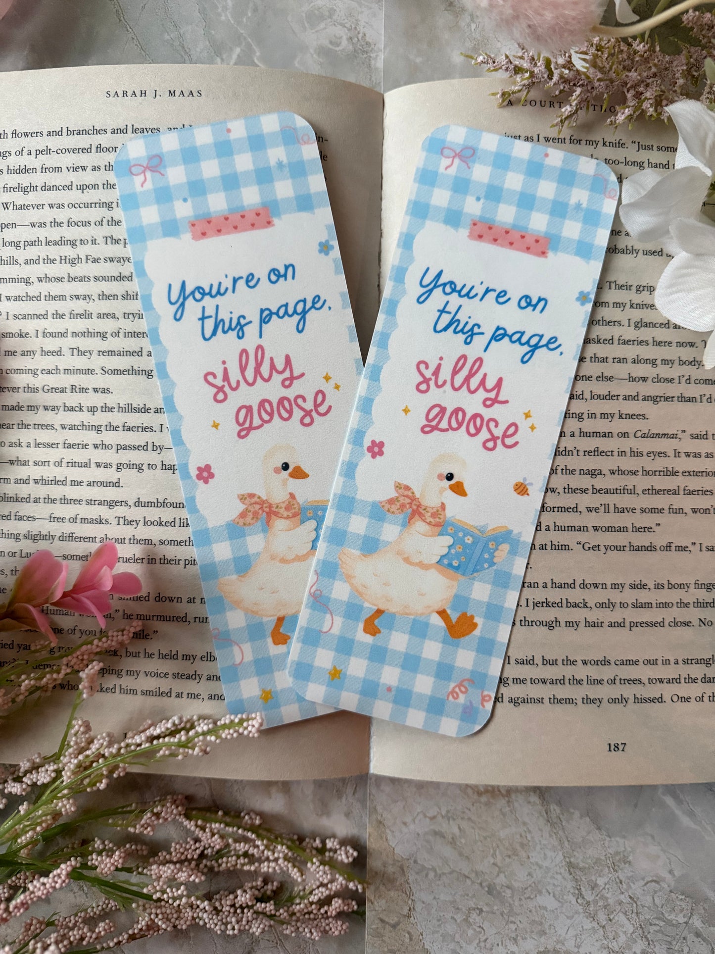 Cardstock You're On This Page Silly Goose Bookmark