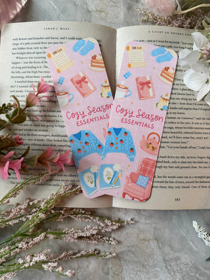Cardstock Cozy Season Essentials Bookmark