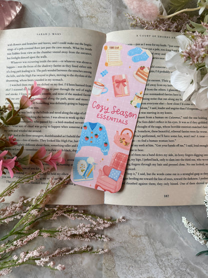 Cardstock Cozy Season Essentials Bookmark