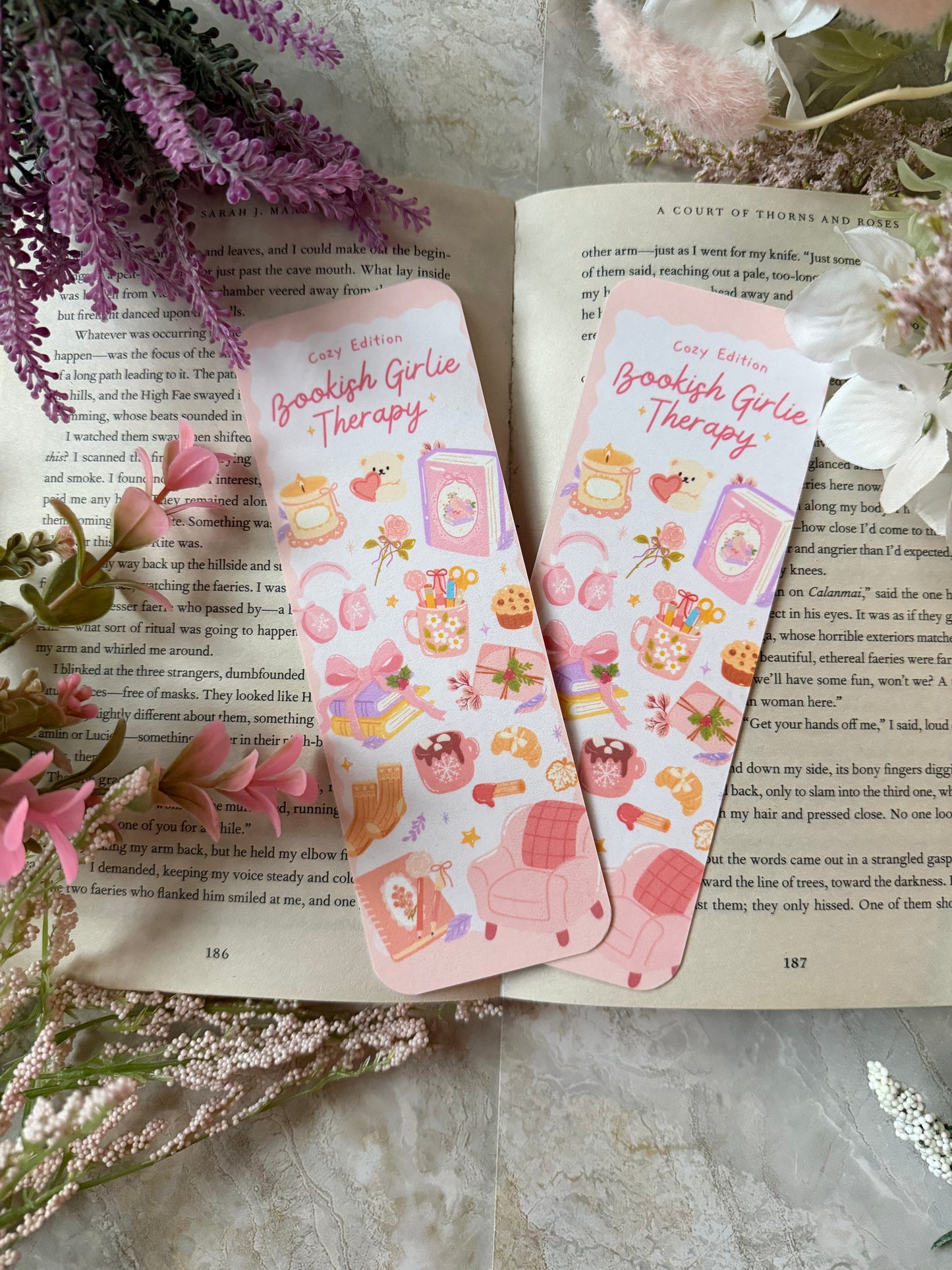 Cardstock Bookish Girl Therapy Bookmark