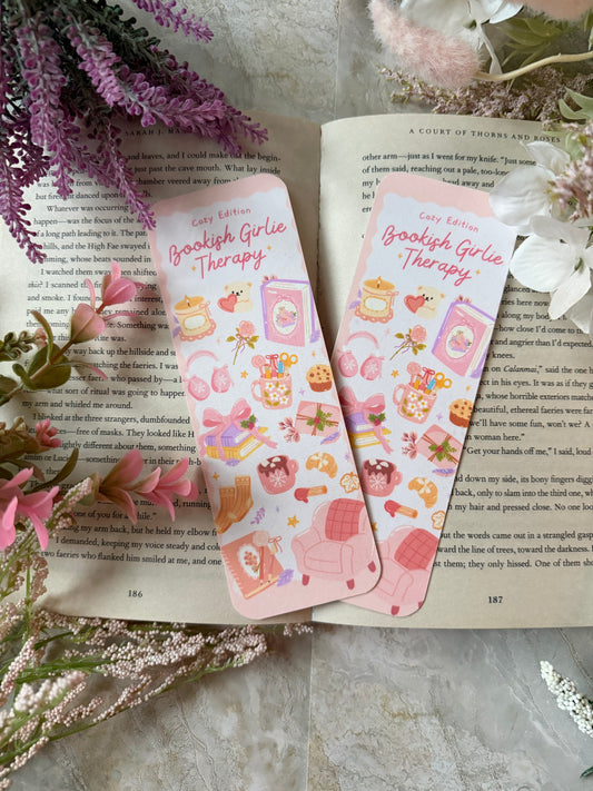 Cardstock Bookish Girl Therapy Bookmark