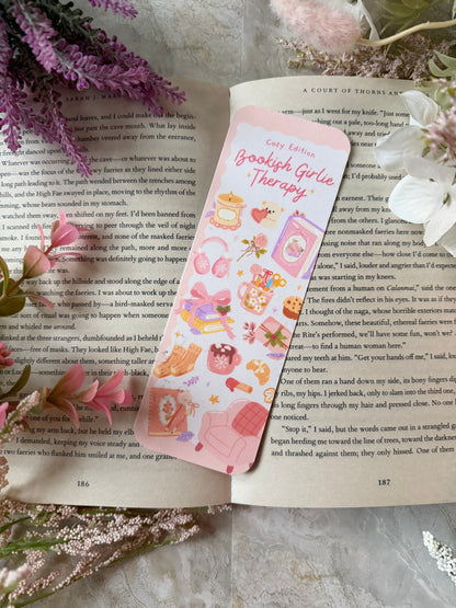 Cardstock Bookish Girl Therapy Bookmark