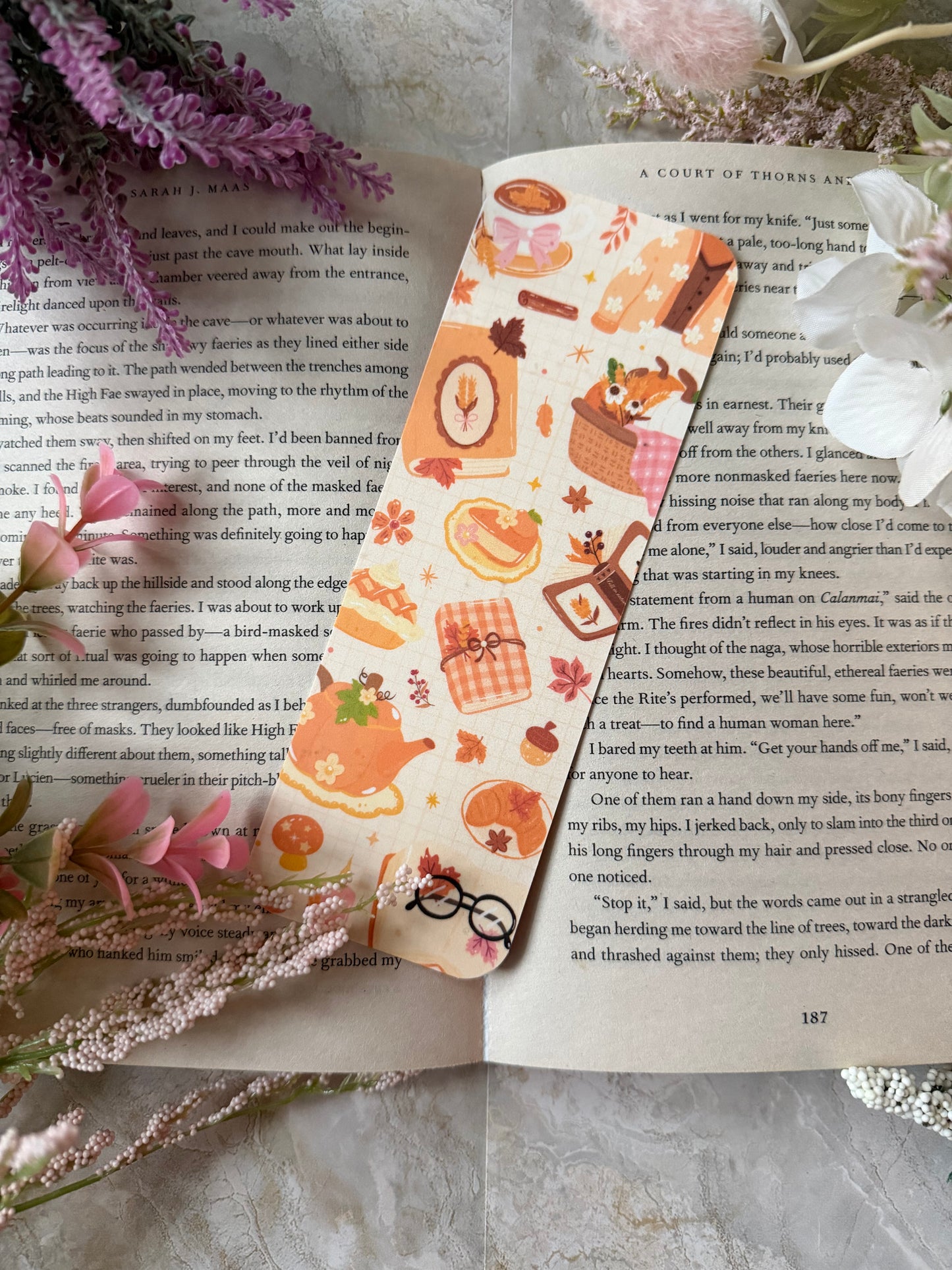 Cardstock Fall Bakery Bookmark