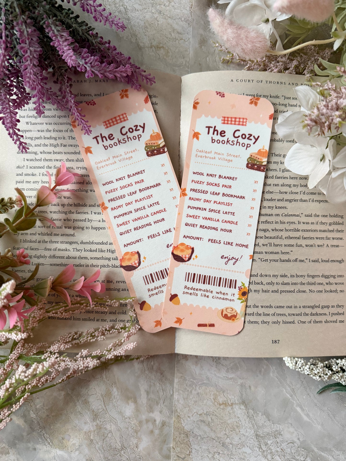 Cardstock The Cozy Bake Shop Bookmark