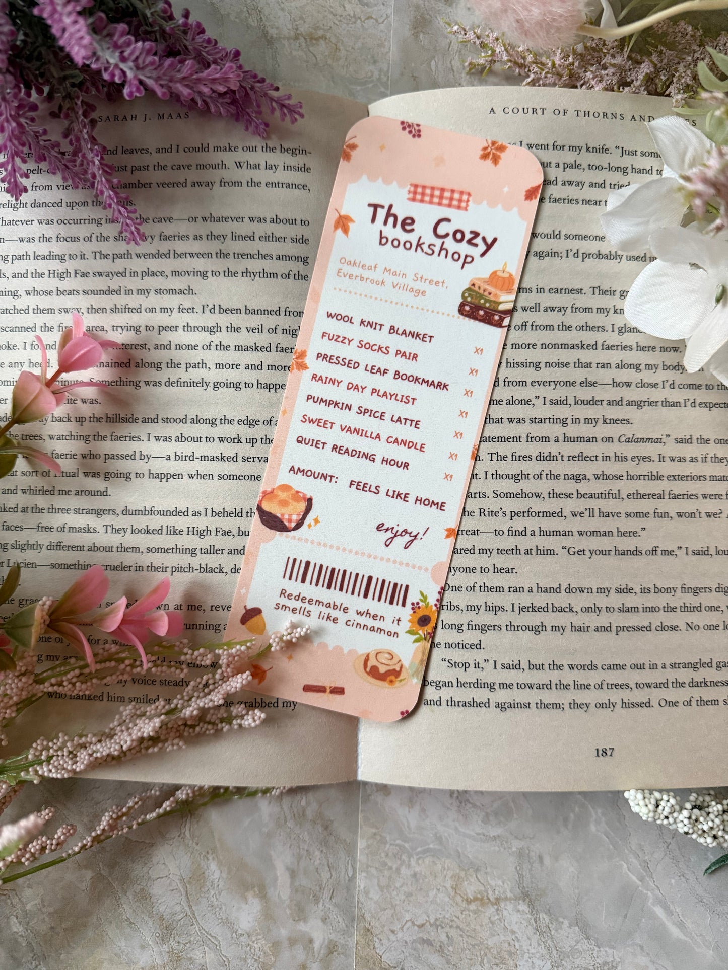 Cardstock The Cozy Bake Shop Bookmark