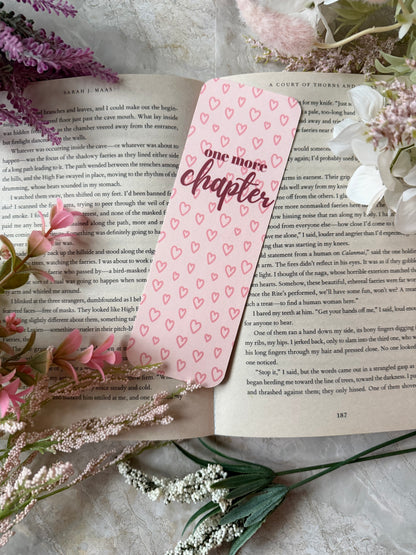 Cardstock One More Chapter Hearts Bookmark