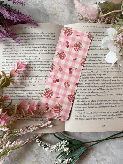 Cardstock Cherry Disco Bookmark