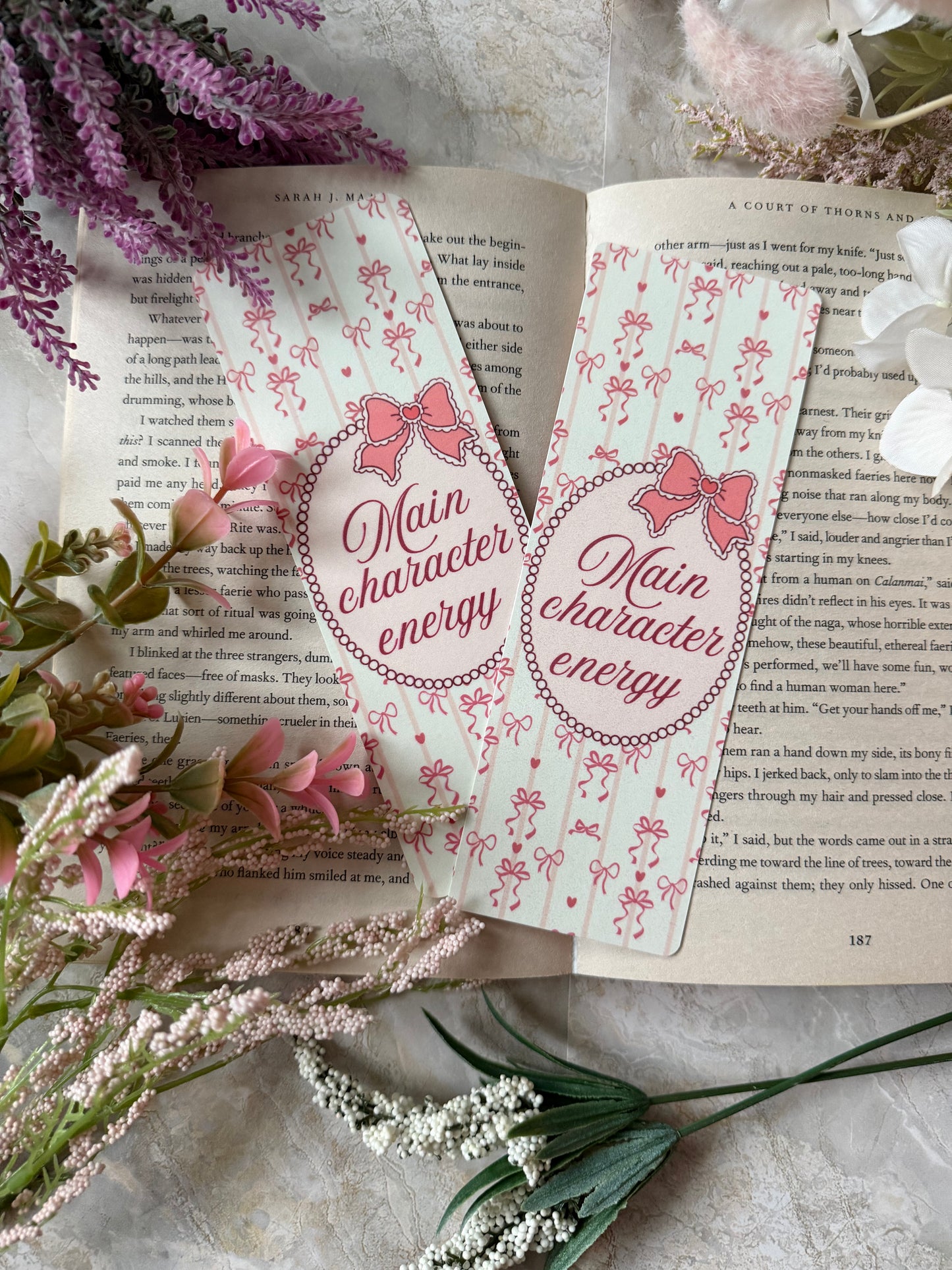 Cardstock Main Character Energy Bookmark
