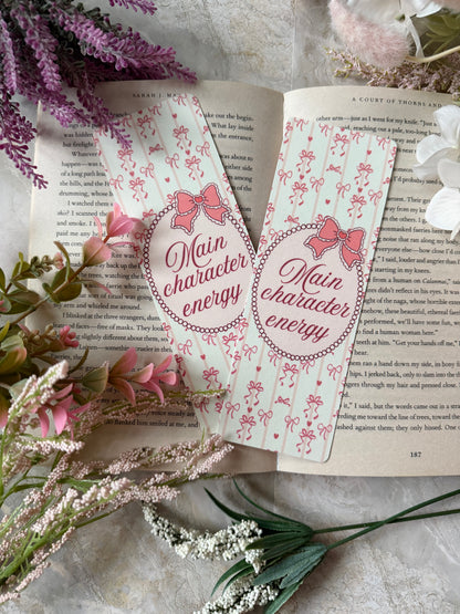 Cardstock Main Character Energy Bookmark