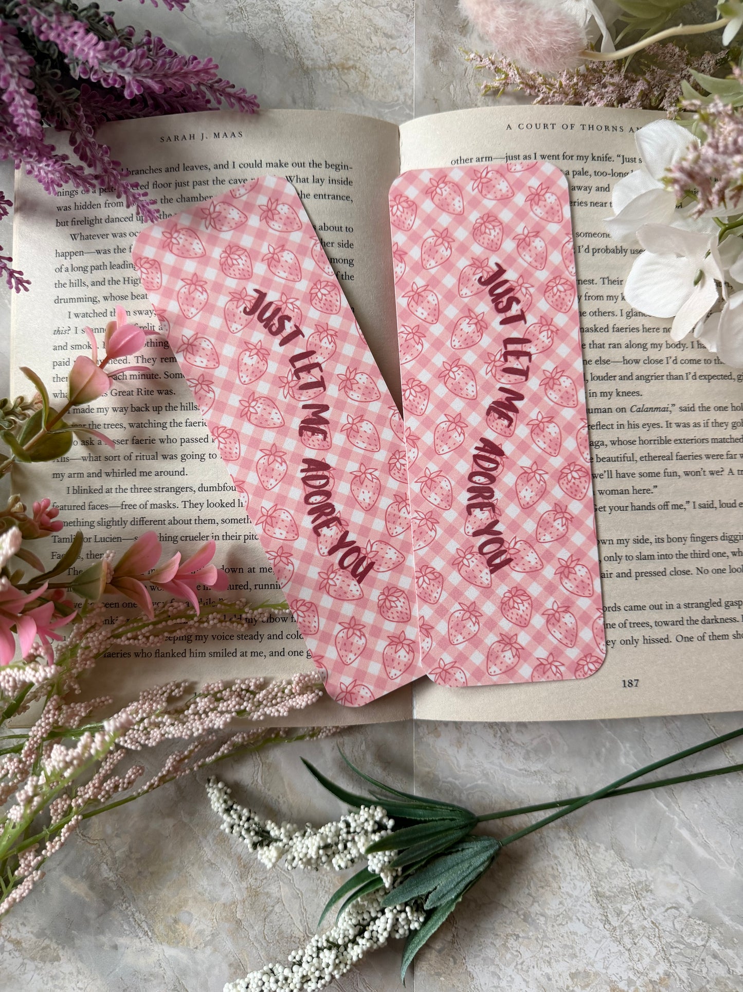 Cardstock Just Let Me Adore You Bookmark