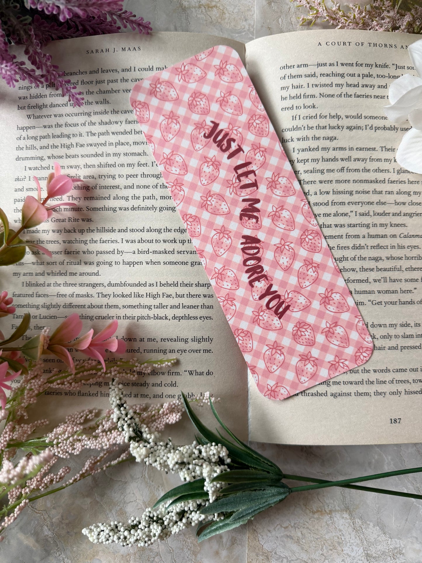 Cardstock Just Let Me Adore You Bookmark